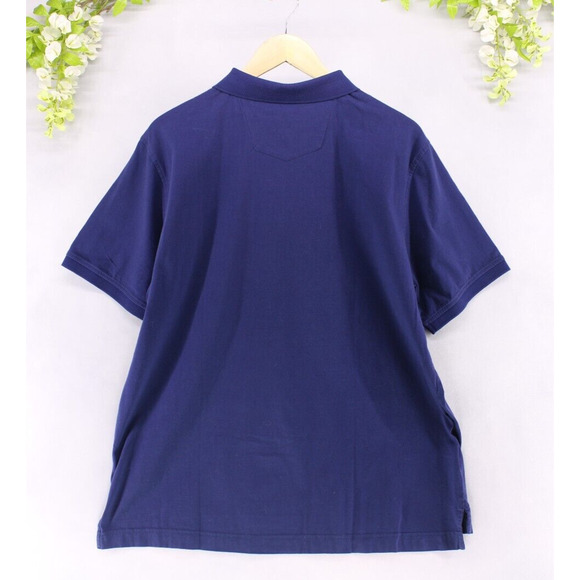 Robert Graham Men's Classic Fit 100% Supima Cotton Polo Shirt Navy Blue Sz XL - Picture 2 of 7